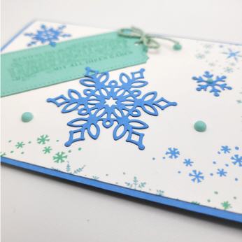 Weihnachtskarte, Azurblau