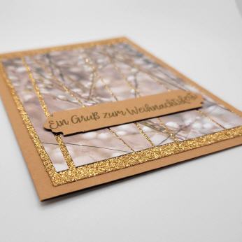 Weihnachtskarte in Zimtbraun