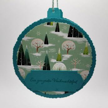Christbaumkugel zum Befüllen in Bermudablau