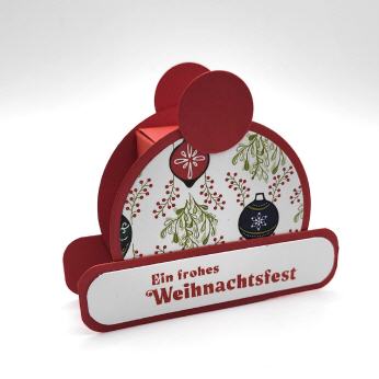 Box Weihnachtsmütze in Glutrot