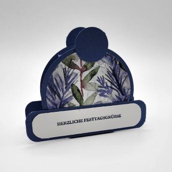 Box Weihnachtsmütze in Abendblau