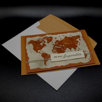 LE Karte zum Geburtstag, Weltkarte