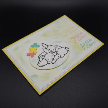 Limited Edition Karte zum Osterfest, Hasen