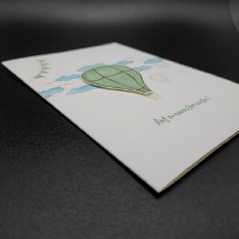 Gru&szlig;karte Ballon, Grundweiss