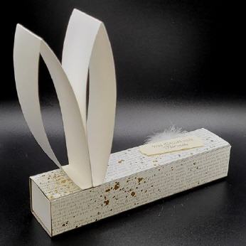 Hasenbox zum M&uuml;mmeln, Grundweiss